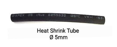 Heat Shrink Tube ø5mm 100m/roll Black